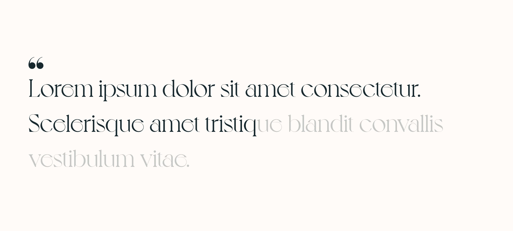 Cita destacada con tipografía serif editorial