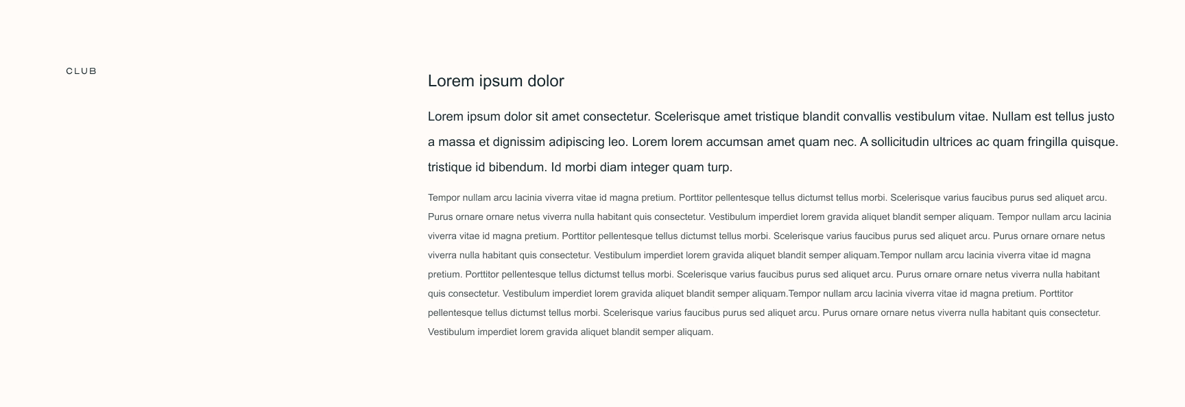 Bloque de texto editorial sobre el club