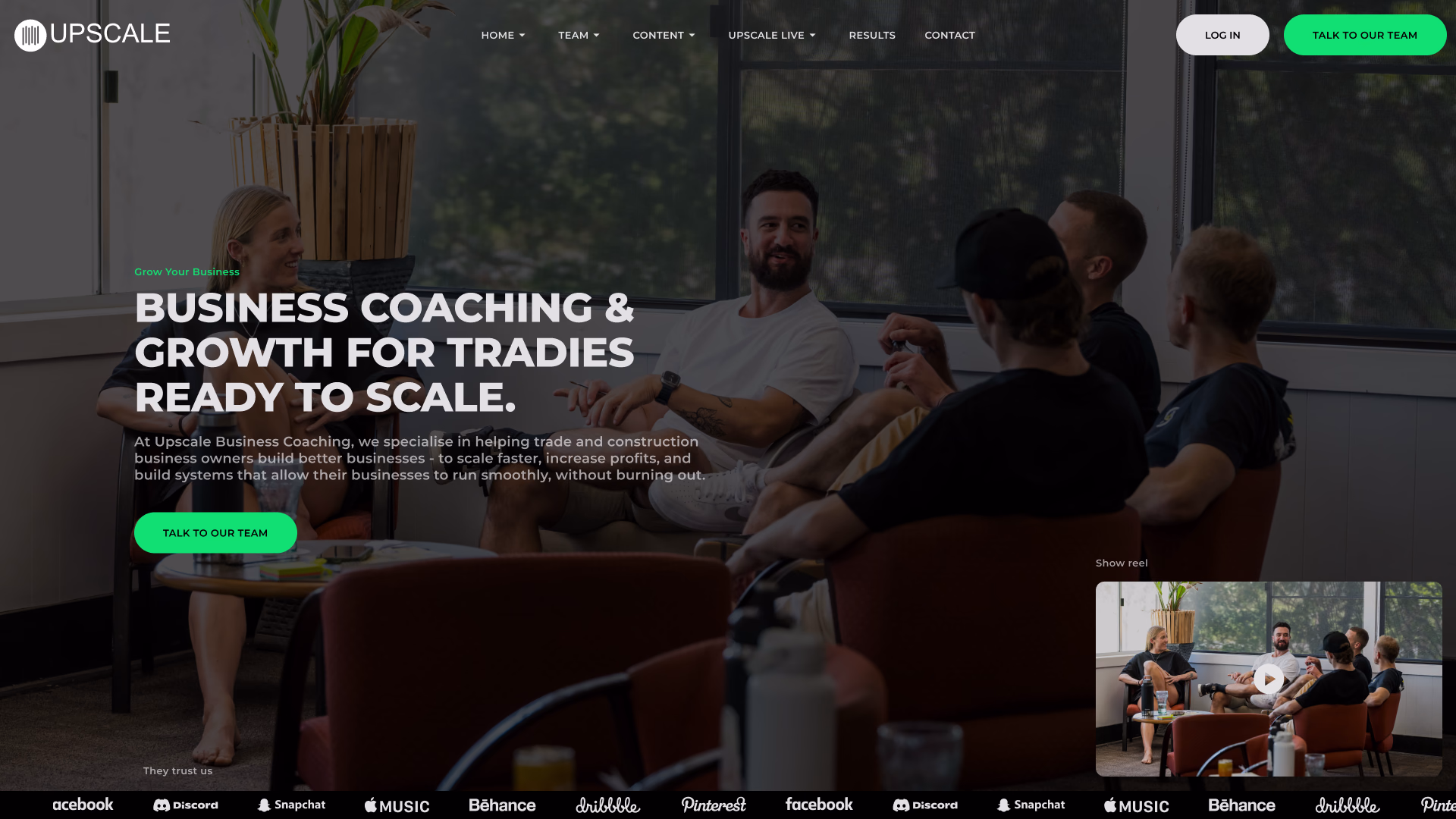 Portada de Upscale: «Business coaching & growth for tradies ready to scale»